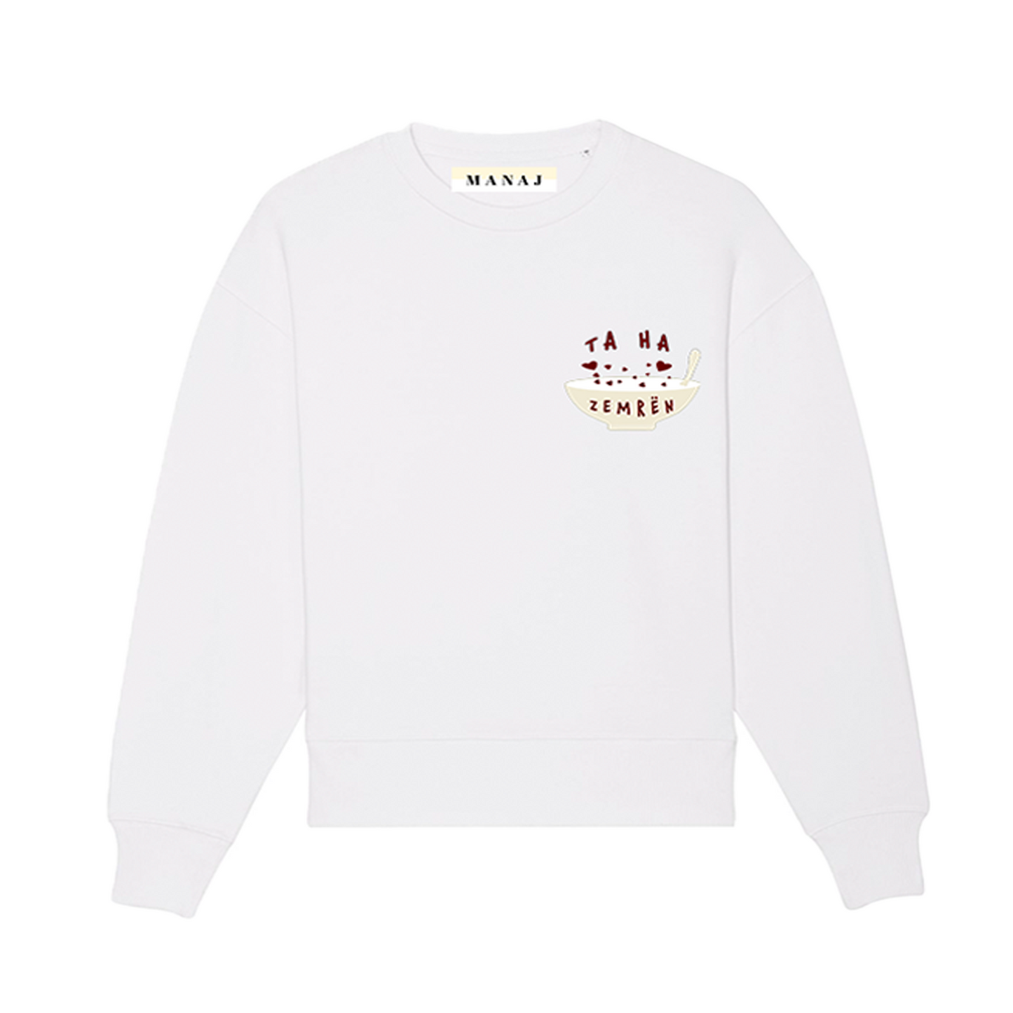 TA HA ZEMRËN Embroidered Crew Neck Sweatshirt