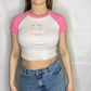 TA HA ZEMRËN Ribbed Crop Tee