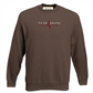 TA HA ZEMRËN Embroidered Choco Unisex Sweatshirt
