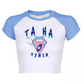 TA HA SYNIN Ribbed Crop Tee