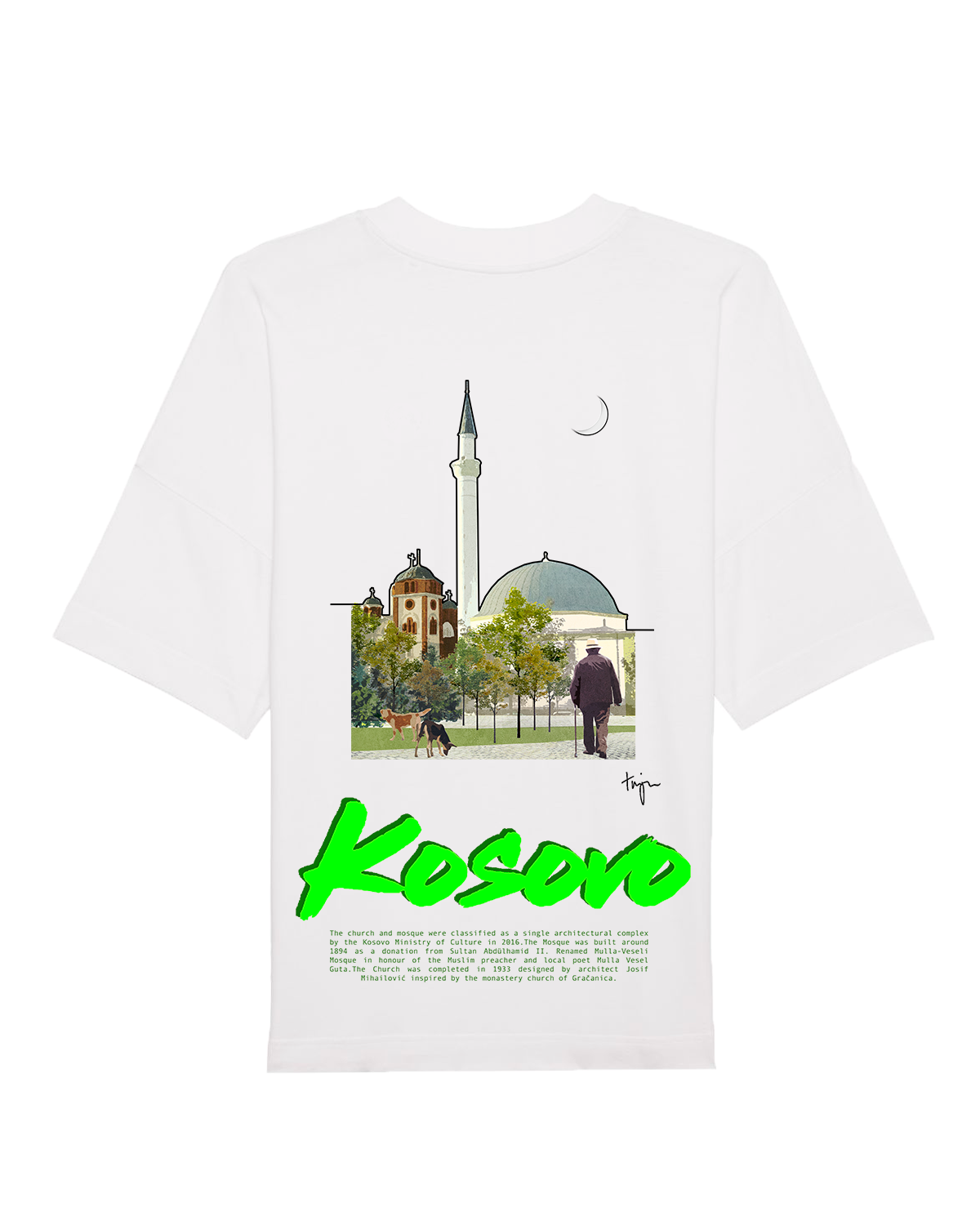 Ferizaj Organic Oversized Unisex T-shirt